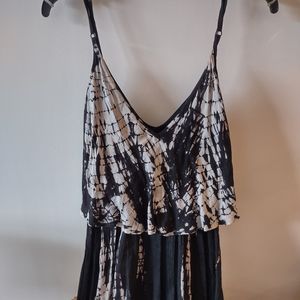 Black Tie Dye Maxi Japna Boho Dress